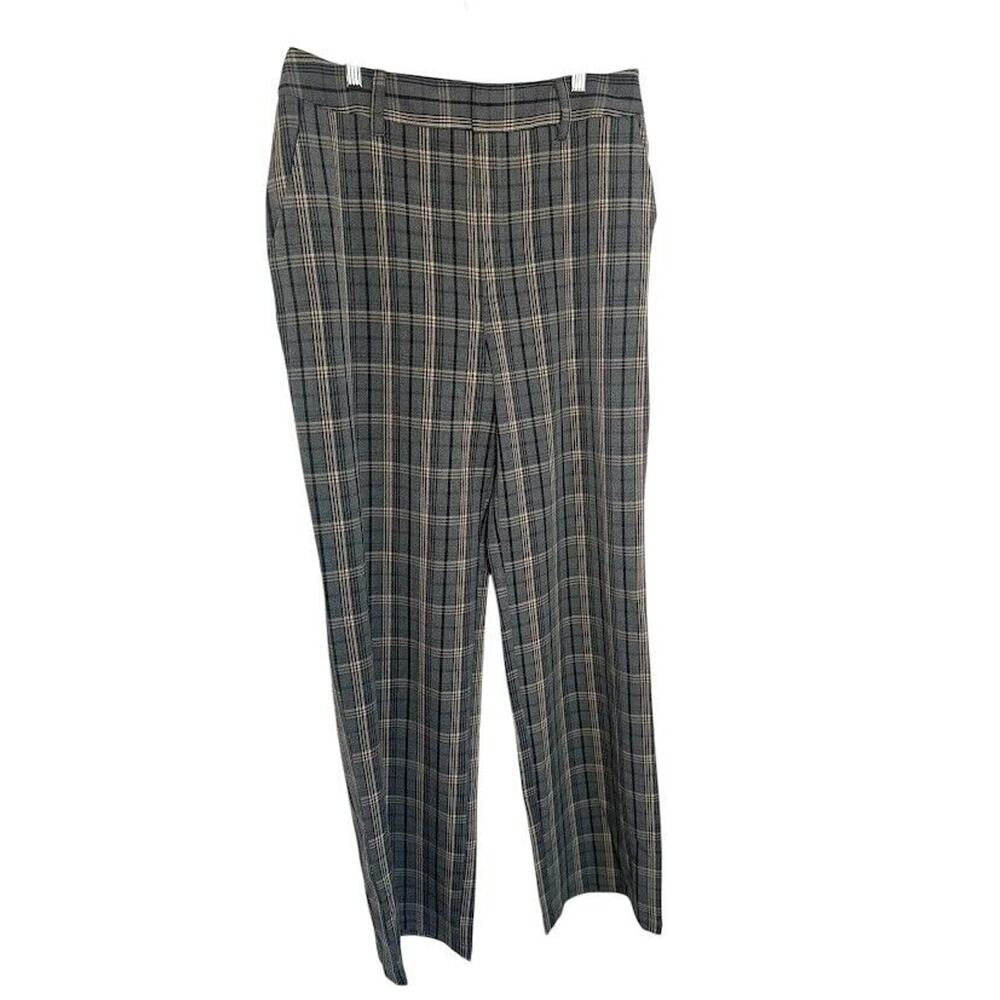 Express x‎ Negin Mirsalehi Plaid Trousers Pants Gray Size 10 Academia Straight